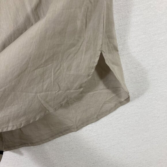 Gretchen Scott Gray Black 3/4 Sleeve Cotton Button Down XL Minimalist - Picture 6 of 12